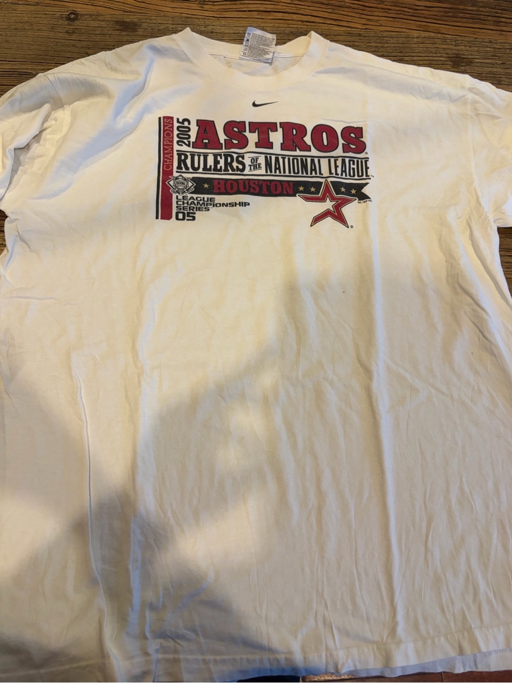 VTG Nike Houston astros MlB NLCS championship baseball athletic shirt size XL
